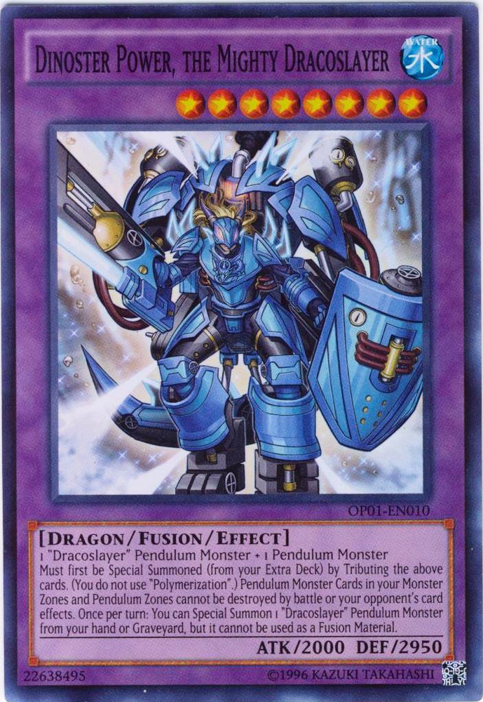 Dinoster Power, the Mighty Dracoslayer [OP01-EN010] Super Rare - Card Brawlers | Quebec | Canada | Yu-Gi-Oh!