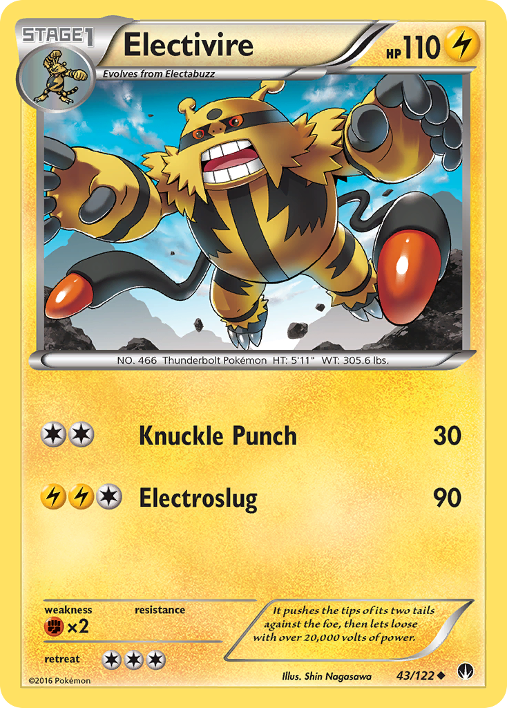 Electivire (43/122) [XY: BREAKpoint] - Card Brawlers | Quebec | Canada | Yu-Gi-Oh!