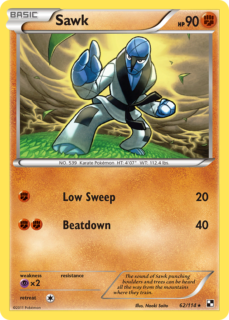 Sawk (62/114) [Black & White: Base Set] - Card Brawlers | Quebec | Canada | Yu-Gi-Oh!