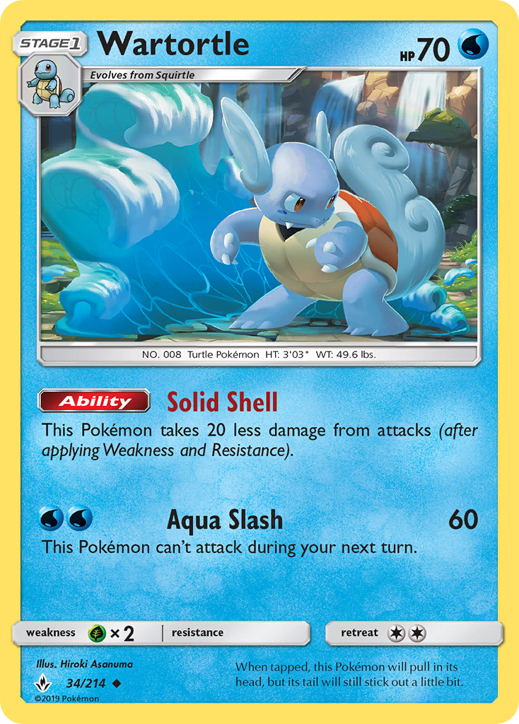 Wartortle (34/214) [Sun & Moon: Unbroken Bonds] - Card Brawlers | Quebec | Canada | Yu-Gi-Oh!