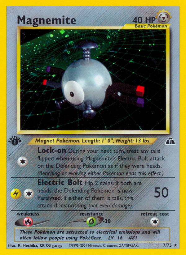 Magnemite (7/75) [Neo Discovery 1st Edition] - Card Brawlers | Quebec | Canada | Yu-Gi-Oh!