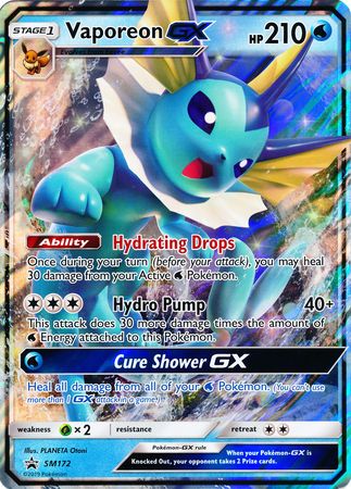 Vaporeon GX (SM172) (Jumbo Card) [Sun & Moon: Black Star Promos] - Card Brawlers | Quebec | Canada | Yu-Gi-Oh!