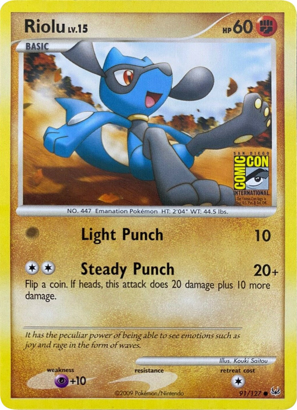 Riolu (91/127) (SDCC 2009) [Platinum: Base Set] - Card Brawlers | Quebec | Canada | Yu-Gi-Oh!