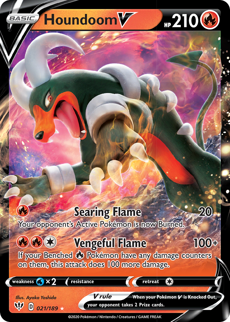 Houndoom V (021/189) [Sword & Shield: Darkness Ablaze] - Card Brawlers | Quebec | Canada | Yu-Gi-Oh!