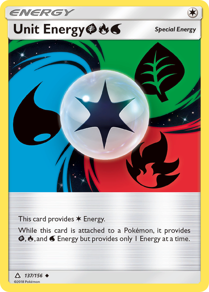 Unit Energy (137/156) (Grass, Fire, Water) [Sun & Moon: Ultra Prism] - Card Brawlers | Quebec | Canada | Yu-Gi-Oh!