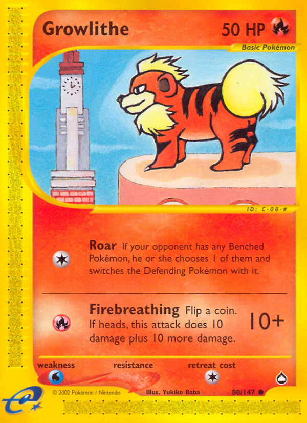 Growlithe (80/147) [Aquapolis] - Card Brawlers | Quebec | Canada | Yu-Gi-Oh!