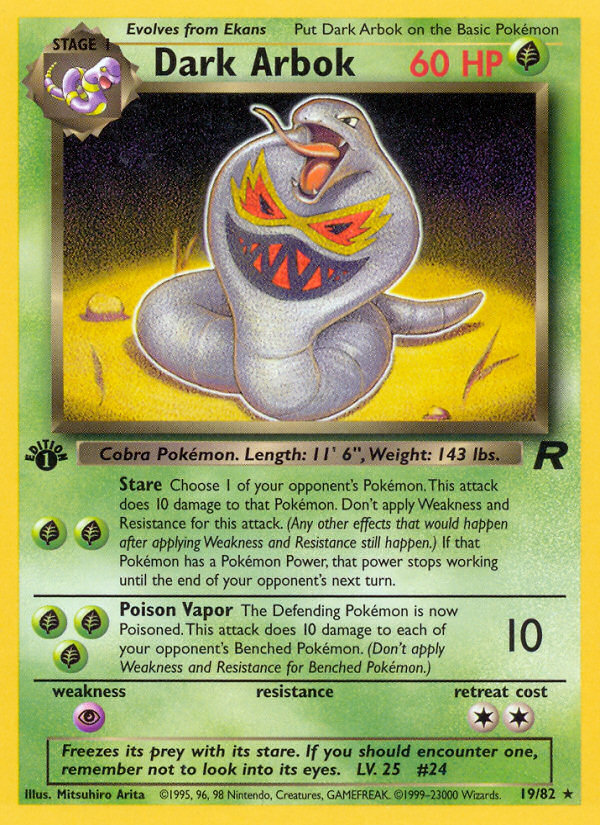 Dark Arbok (19/82) [Team Rocket 1st Edition] - Card Brawlers | Quebec | Canada | Yu-Gi-Oh!