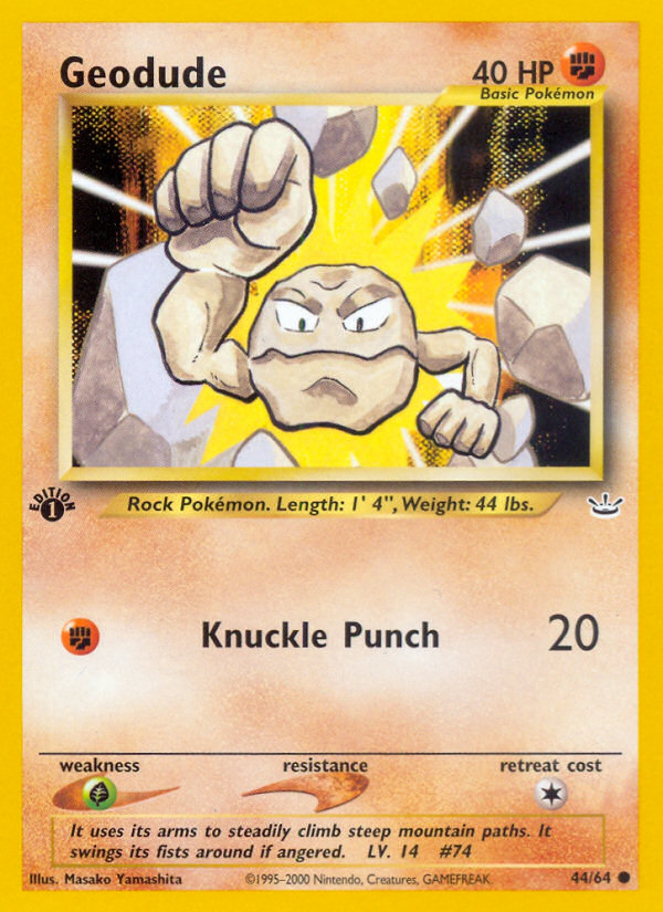 Geodude (44/64) [Neo Revelation 1st Edition] - Card Brawlers | Quebec | Canada | Yu-Gi-Oh!