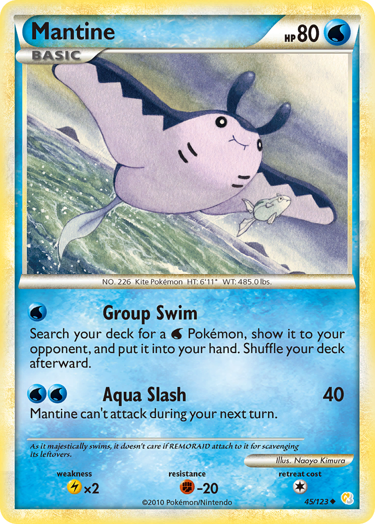 Mantine (45/123) [HeartGold & SoulSilver: Base Set] - Card Brawlers | Quebec | Canada | Yu-Gi-Oh!
