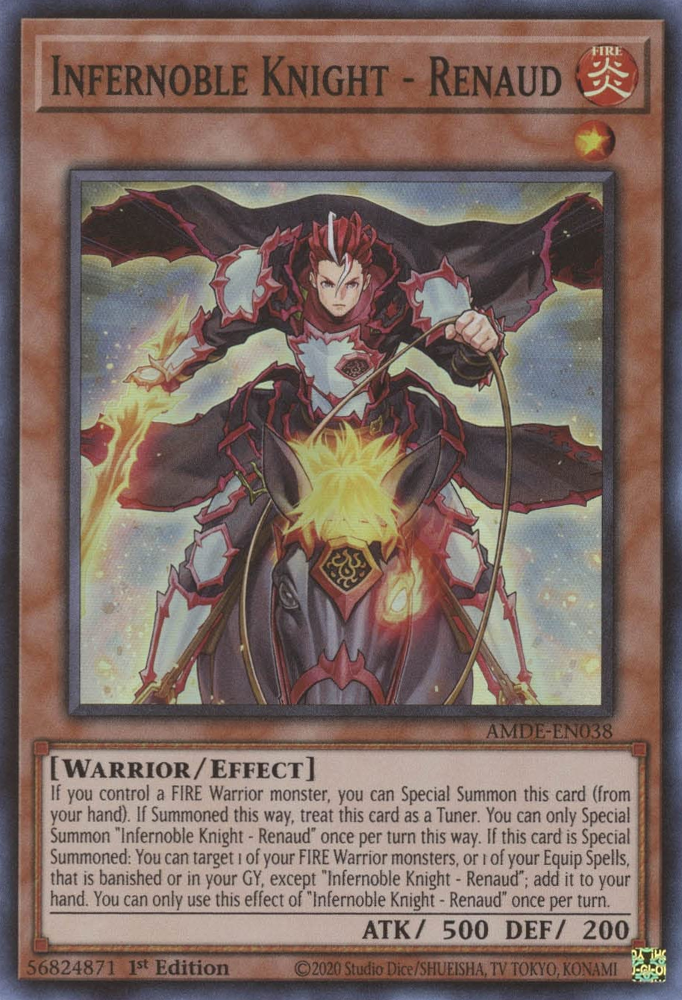 Infernoble Knight - Renaud [AMDE-EN038] Super Rare - Card Brawlers | Quebec | Canada | Yu-Gi-Oh!