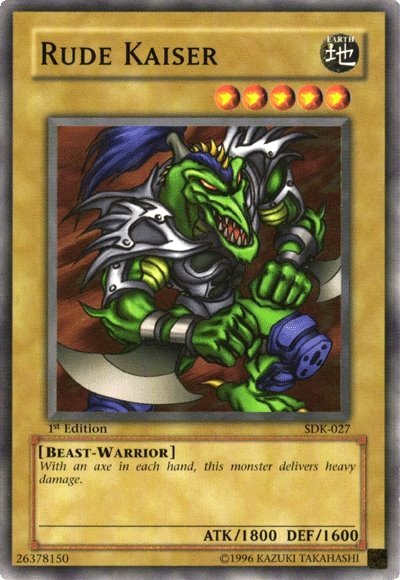 Rude Kaiser [SDK-027] Common - Card Brawlers | Quebec | Canada | Yu-Gi-Oh!