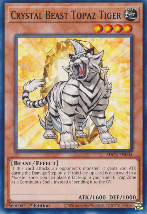 Crystal Beast Topaz Tiger [SDCB-EN004] Common - Card Brawlers | Quebec | Canada | Yu-Gi-Oh!