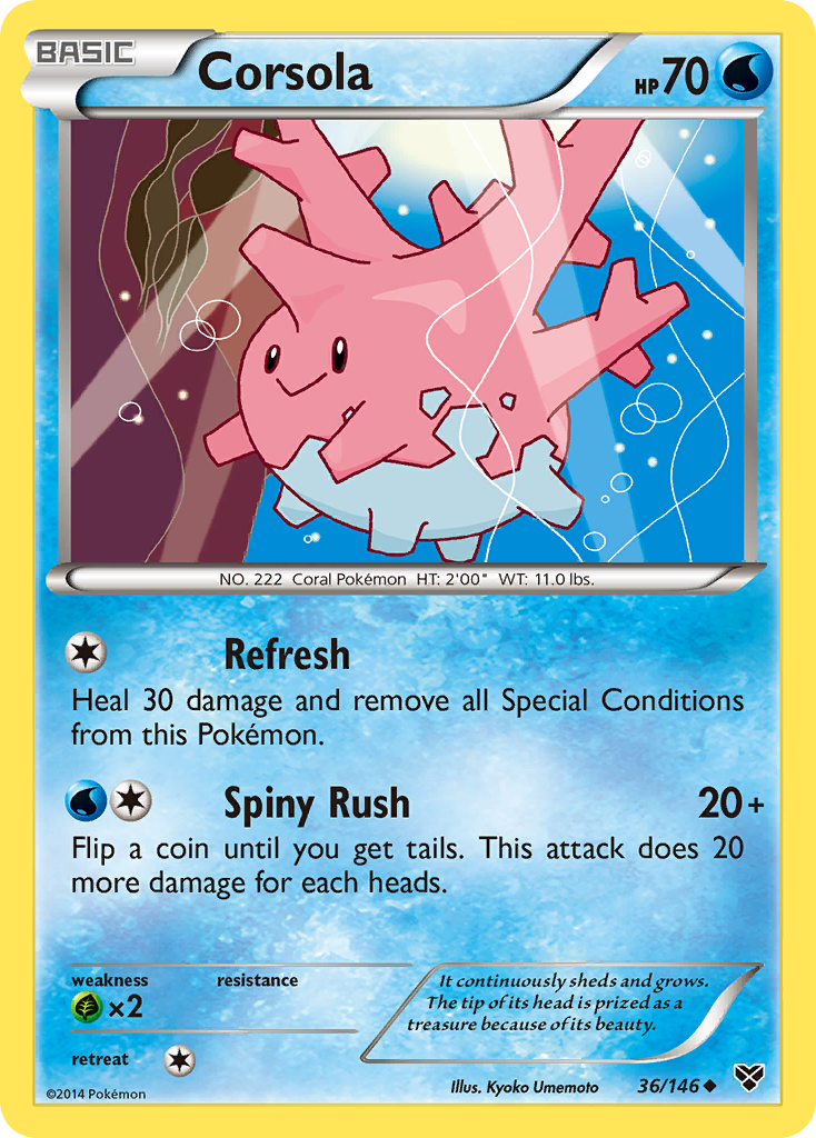 Corsola (36/146) [XY: Base Set] - Card Brawlers | Quebec | Canada | Yu-Gi-Oh!