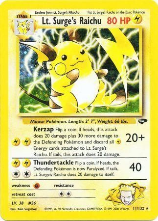 Lt. Surge's Raichu (11/132) [Gym Challenge Unlimited] - Card Brawlers | Quebec | Canada | Yu-Gi-Oh!