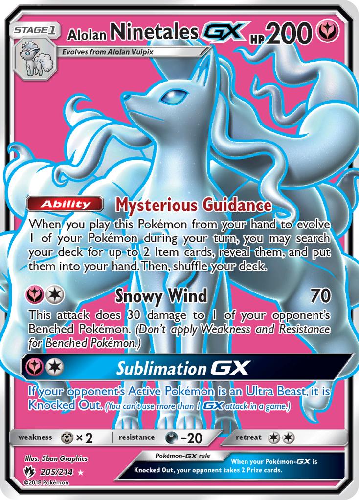 Alolan Ninetales GX (205/214) [Sun & Moon: Lost Thunder] - Card Brawlers | Quebec | Canada | Yu-Gi-Oh!