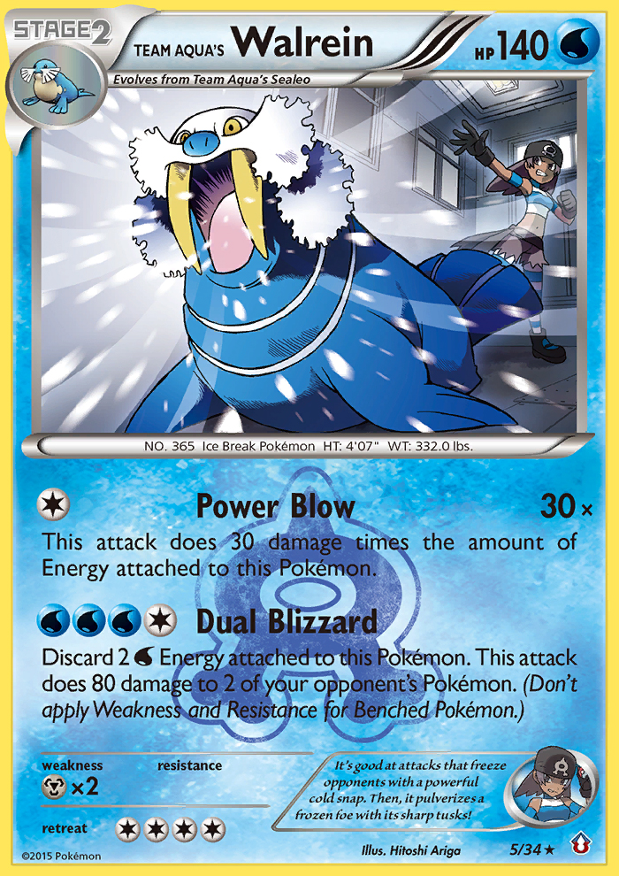 Team Aqua's Walrein (5/34) [XY: Double Crisis] - Card Brawlers | Quebec | Canada | Yu-Gi-Oh!