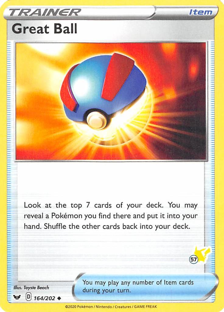 Great Ball (164/202) (Pikachu Stamp #57) [Battle Academy 2022] - Card Brawlers | Quebec | Canada | Yu-Gi-Oh!