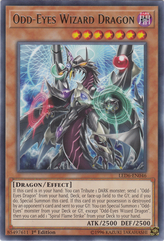 Odd-Eyes Wizard Dragon [LED6-EN046] Rare - Card Brawlers | Quebec | Canada | Yu-Gi-Oh!