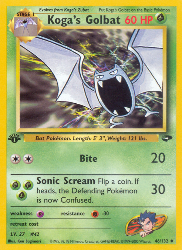 Koga's Golbat (46/132) [Gym Challenge 1st Edition] - Card Brawlers | Quebec | Canada | Yu-Gi-Oh!