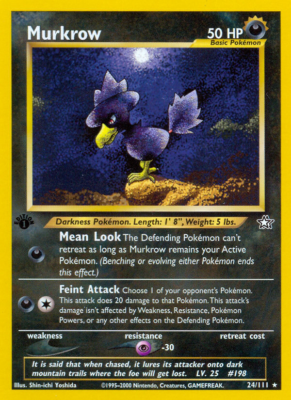 Murkrow (24/111) [Neo Genesis 1st Edition] - Card Brawlers | Quebec | Canada | Yu-Gi-Oh!