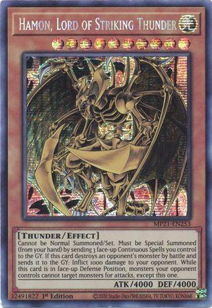 Hamon, Lord of Striking Thunder [MP21-EN253] Prismatic Secret Rare - Card Brawlers | Quebec | Canada | Yu-Gi-Oh!