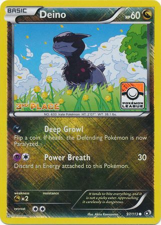 Deino (97/113) (League Promo 3rd Place) [Black & White: Legendary Treasures] - Card Brawlers | Quebec | Canada | Yu-Gi-Oh!