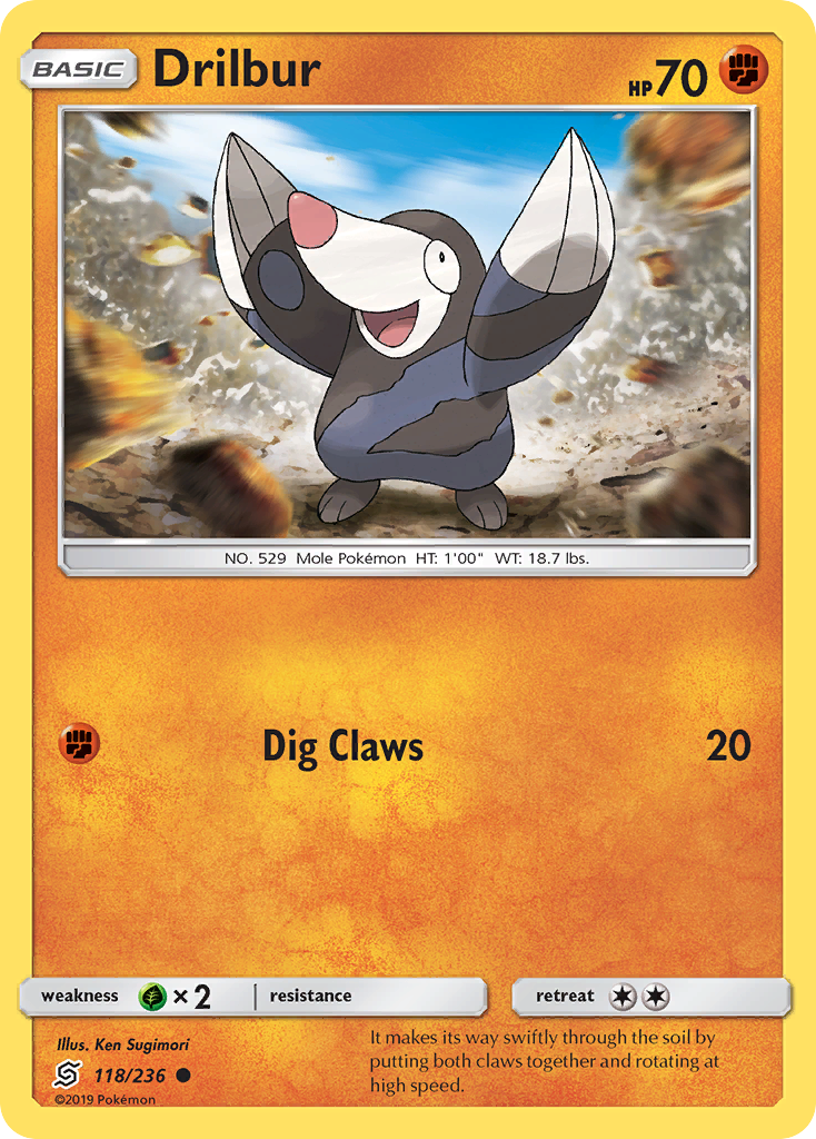 Drilbur (118/236) [Sun & Moon: Unified Minds] - Card Brawlers | Quebec | Canada | Yu-Gi-Oh!