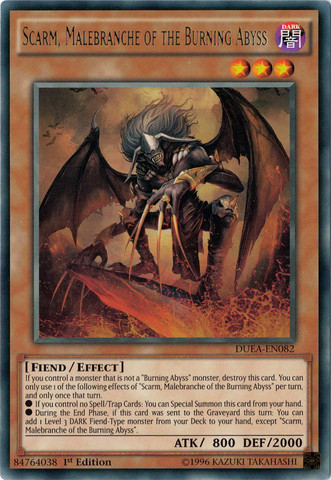 Scarm, Malebranche of the Burning Abyss [DUEA-EN082] Rare - Yu-Gi-Oh! - Card Brawlers | Quebec | Canada |