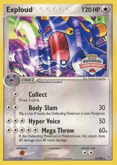 Exploud (3/106) (National Championship Promo) [EX: Emerald] - Card Brawlers | Quebec | Canada | Yu-Gi-Oh!