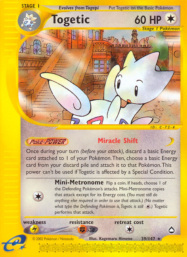 Togetic (39/147) [Aquapolis] - Card Brawlers | Quebec | Canada | Yu-Gi-Oh!