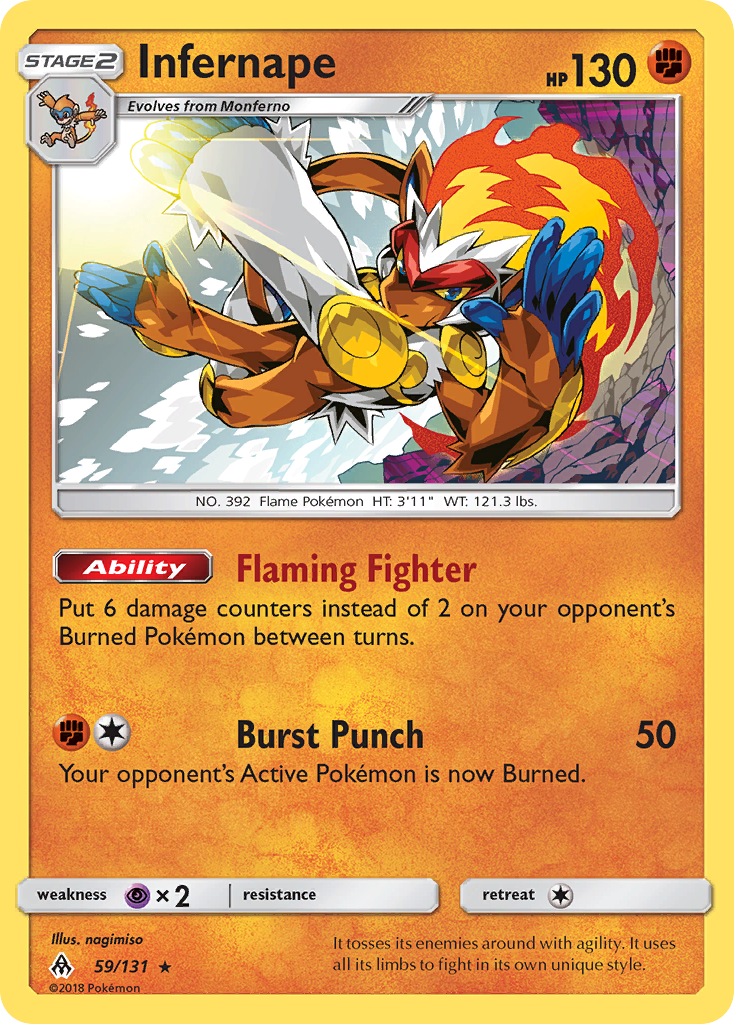 Infernape (59/131) [Sun & Moon: Forbidden Light] - Card Brawlers | Quebec | Canada | Yu-Gi-Oh!