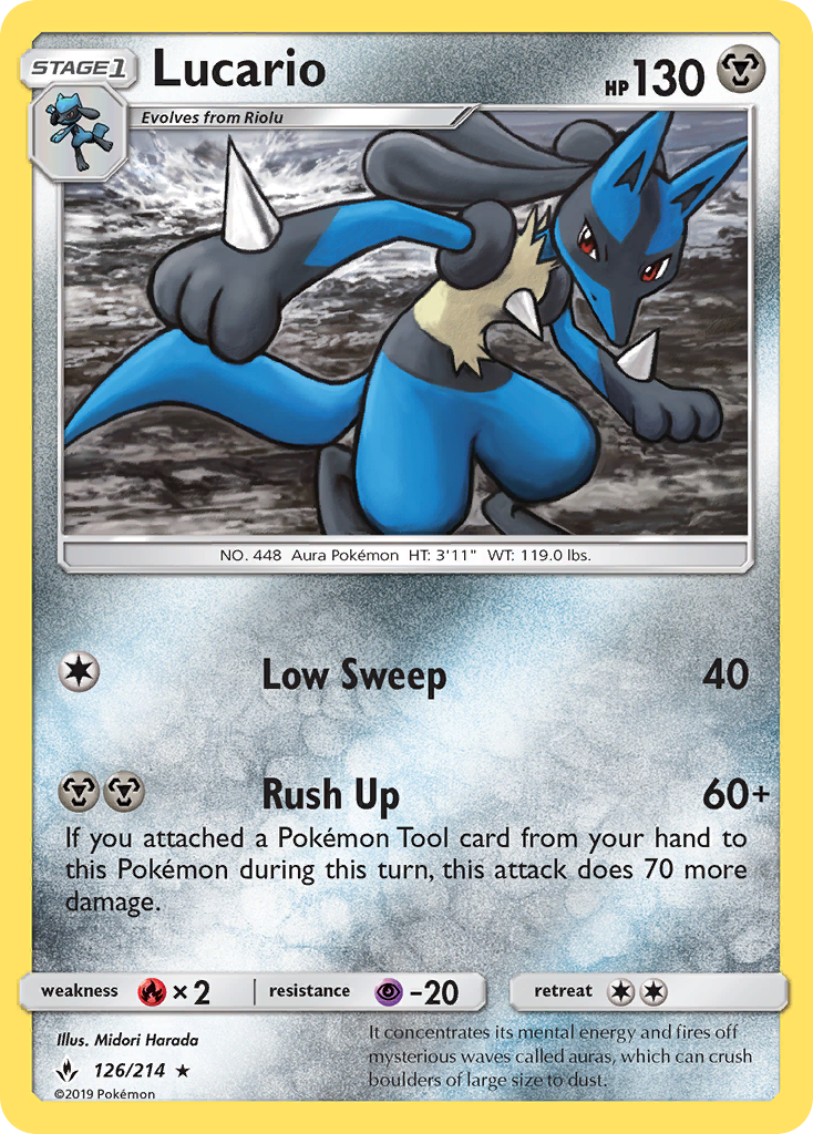 Lucario (126/214) [Sun & Moon: Unbroken Bonds] - Card Brawlers | Quebec | Canada | Yu-Gi-Oh!
