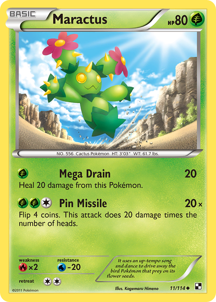 Maractus (11/114) [Black & White: Base Set] - Card Brawlers | Quebec | Canada | Yu-Gi-Oh!