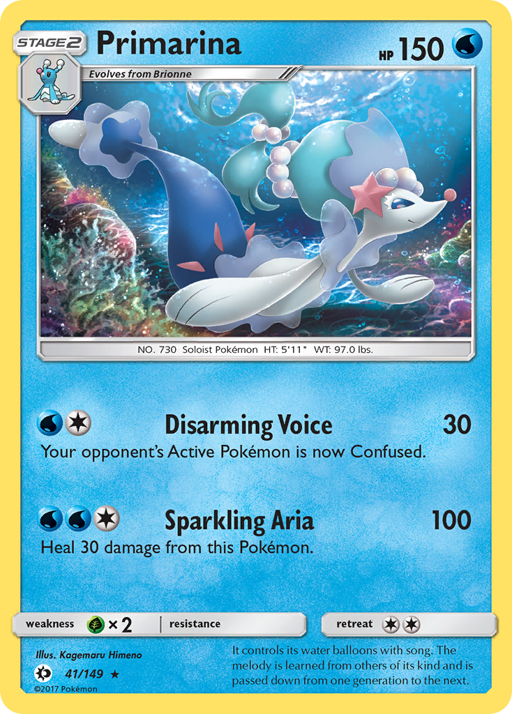 Primarina (41/149) [Sun & Moon: Base Set] - Card Brawlers | Quebec | Canada | Yu-Gi-Oh!