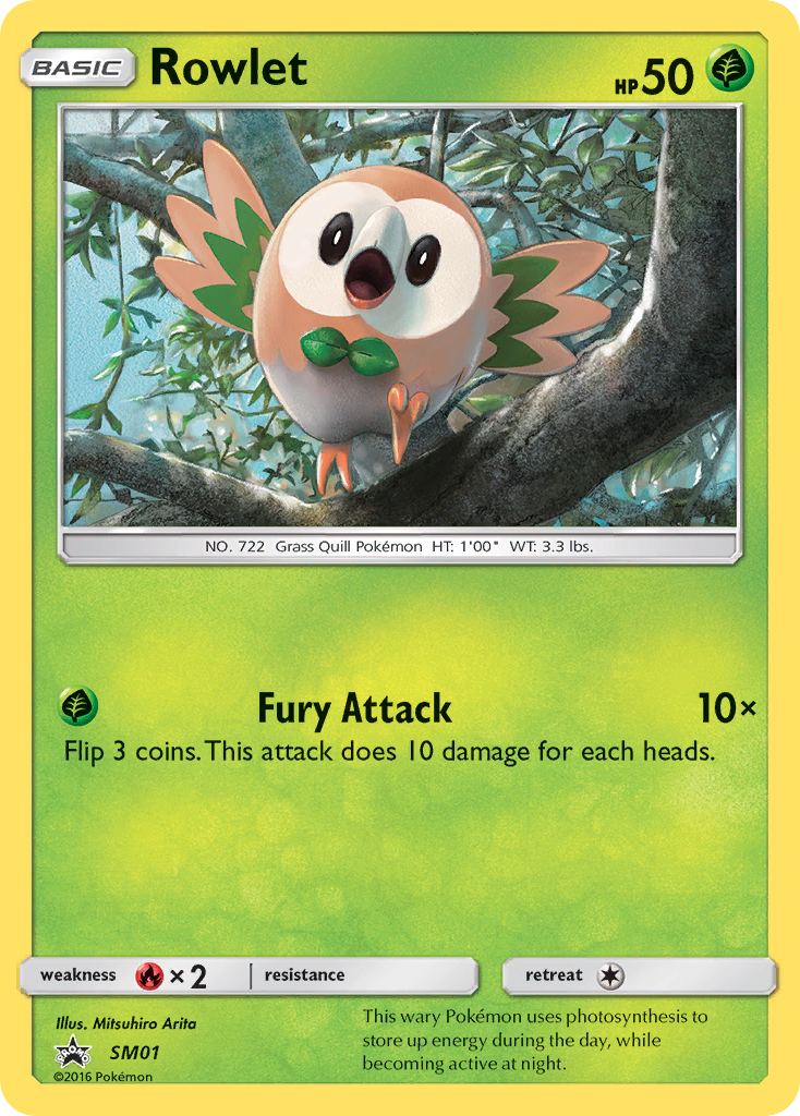 Rowlet (SM01) [Sun & Moon: Black Star Promos] - Card Brawlers | Quebec | Canada | Yu-Gi-Oh!