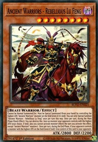 Ancient Warriors - Rebellious Lu Feng [BLVO-EN025] Super Rare - Card Brawlers | Quebec | Canada | Yu-Gi-Oh!
