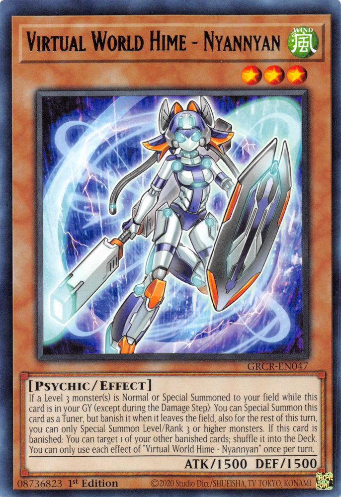 Virtual World Hime - Nyannyan [GRCR-EN047] Rare - Card Brawlers | Quebec | Canada | Yu-Gi-Oh!