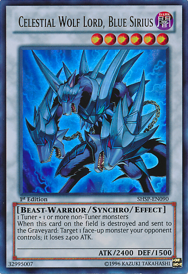 Celestial Wolf Lord, Blue Sirius [SHSP-EN090] Ultra Rare - Yu-Gi-Oh! - Card Brawlers | Quebec | Canada |