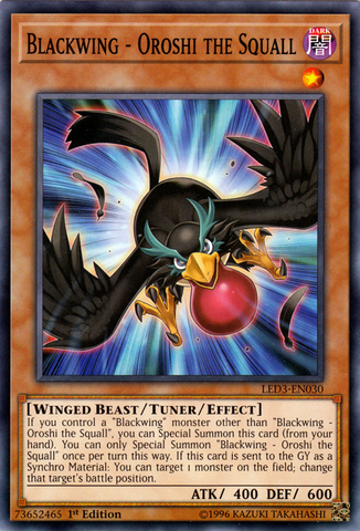 Blackwing - Oroshi the Squall [LED3-EN030] Common - Card Brawlers | Quebec | Canada | Yu-Gi-Oh!