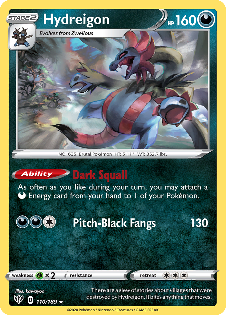 Hydreigon (110/189) [Sword & Shield: Darkness Ablaze] - Card Brawlers | Quebec | Canada | Yu-Gi-Oh!