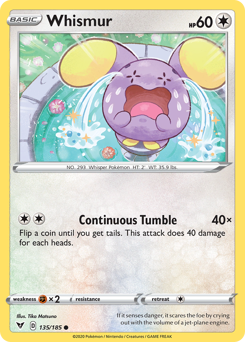 Whismur (135/185) [Sword & Shield: Vivid Voltage] - Card Brawlers | Quebec | Canada | Yu-Gi-Oh!