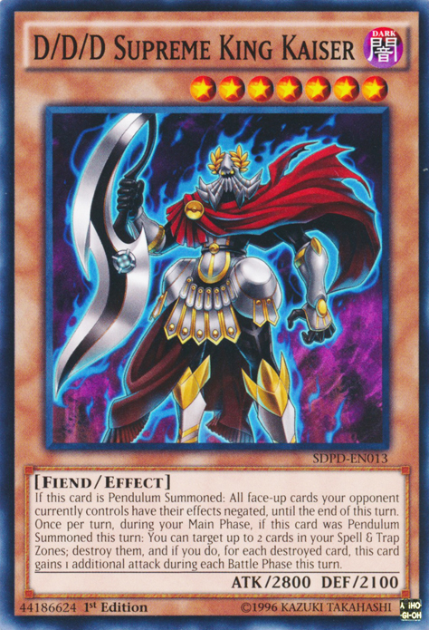 D/D/D Supreme King Kaiser [SDPD-EN013] Common - Yu-Gi-Oh! - Card Brawlers | Quebec | Canada |