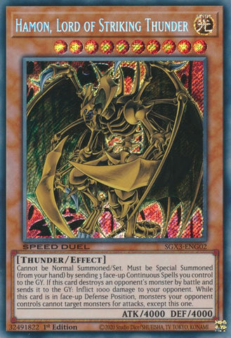 Hamon, Lord of Striking Thunder [SGX3-ENG02] Secret Rare - Card Brawlers | Quebec | Canada | Yu-Gi-Oh!