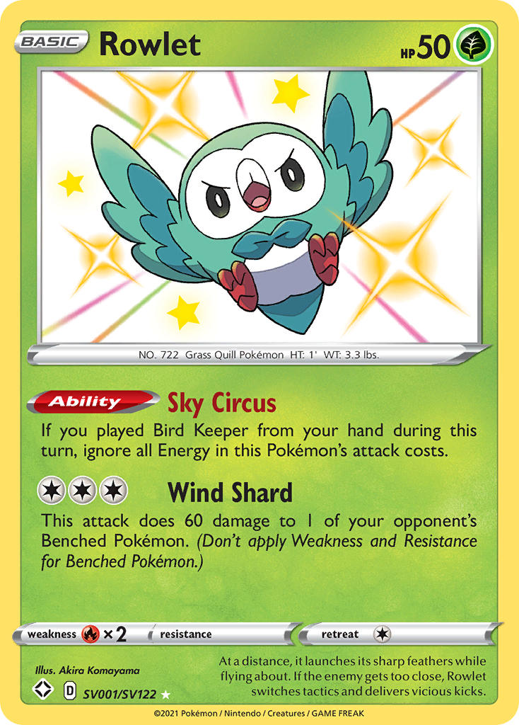 Rowlet (SV001/SV122) [Sword & Shield: Shining Fates] - Card Brawlers | Quebec | Canada | Yu-Gi-Oh!