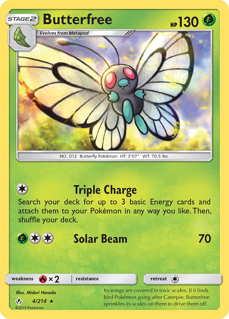 Butterfree (4/214) [Sun & Moon: Unbroken Bonds] - Card Brawlers | Quebec | Canada | Yu-Gi-Oh!