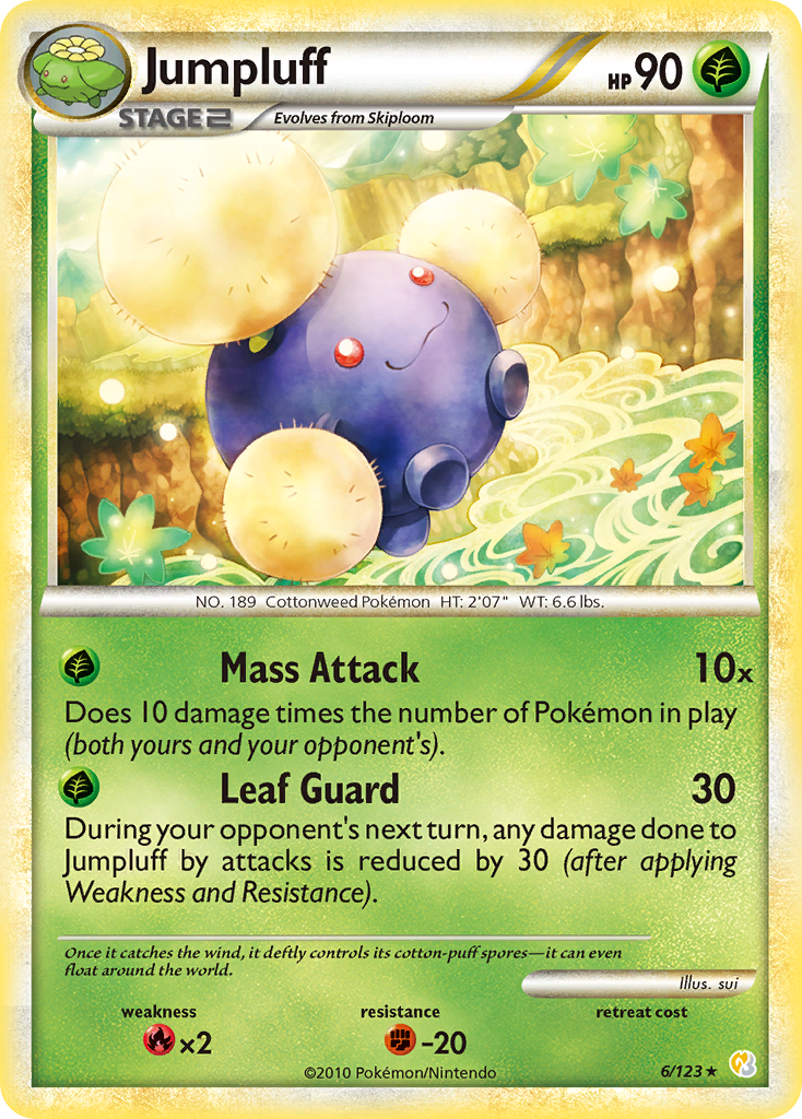 Jumpluff (6/123) [HeartGold & SoulSilver: Base Set] - Card Brawlers | Quebec | Canada | Yu-Gi-Oh!