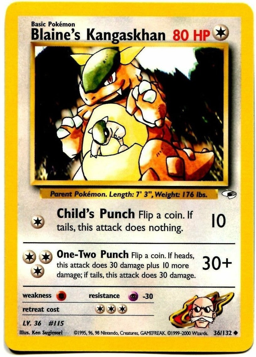 Blaine's Kangaskhan (36/132) [Gym Heroes Unlimited] - Card Brawlers | Quebec | Canada | Yu-Gi-Oh!