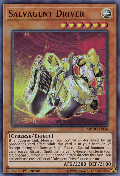 Salvagent Driver [MP18-EN034] Ultra Rare - Yu-Gi-Oh! - Card Brawlers | Quebec | Canada |