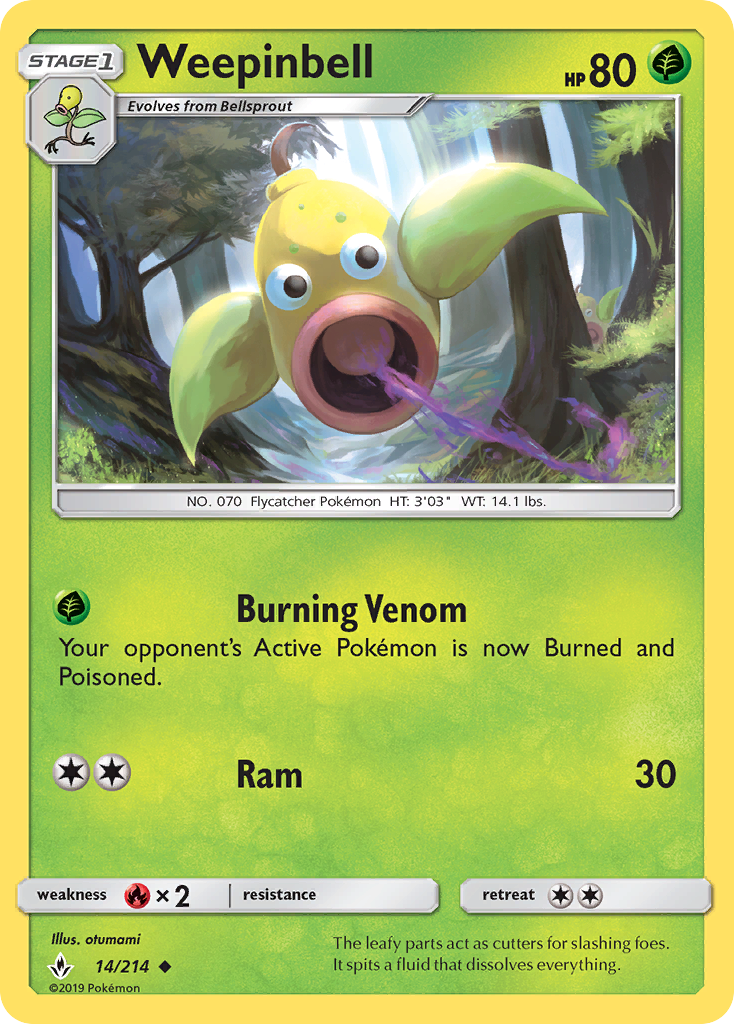 Weepinbell (14/214) [Sun & Moon: Unbroken Bonds] - Card Brawlers | Quebec | Canada | Yu-Gi-Oh!