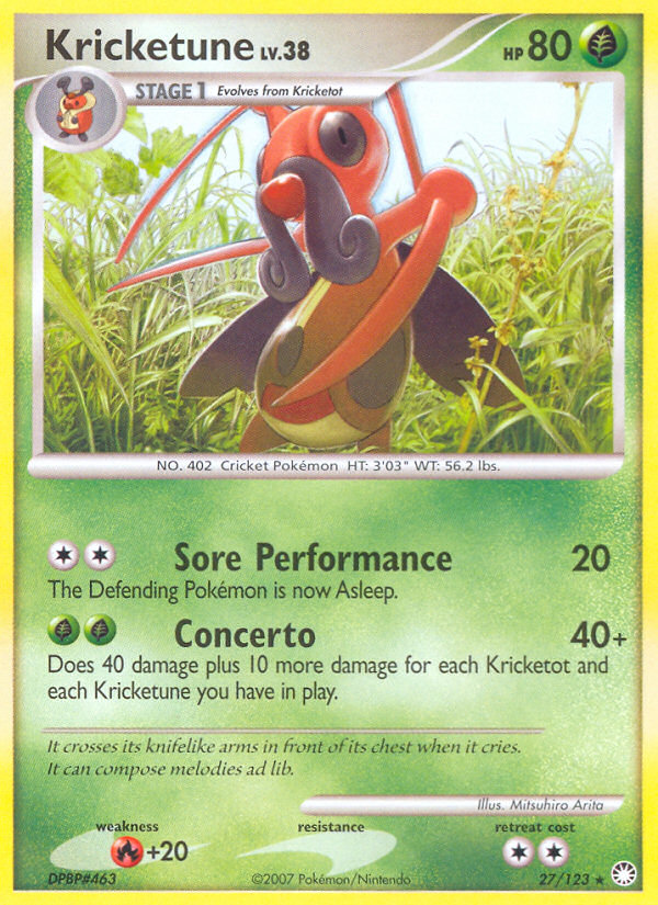 Kricketune (27/123) [Diamond & Pearl: Mysterious Treasures] - Card Brawlers | Quebec | Canada | Yu-Gi-Oh!